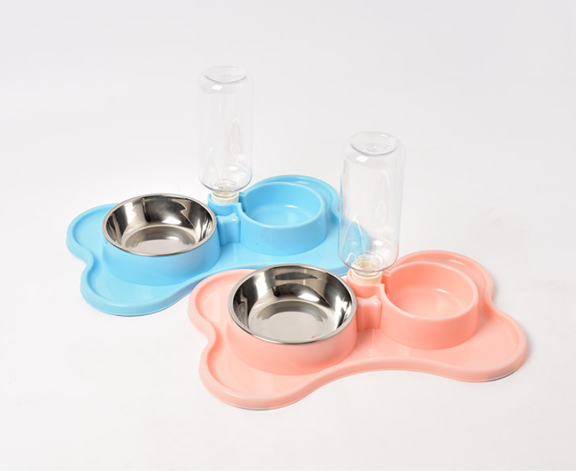 Automatic Dog Water Dispenser with Double Bowls