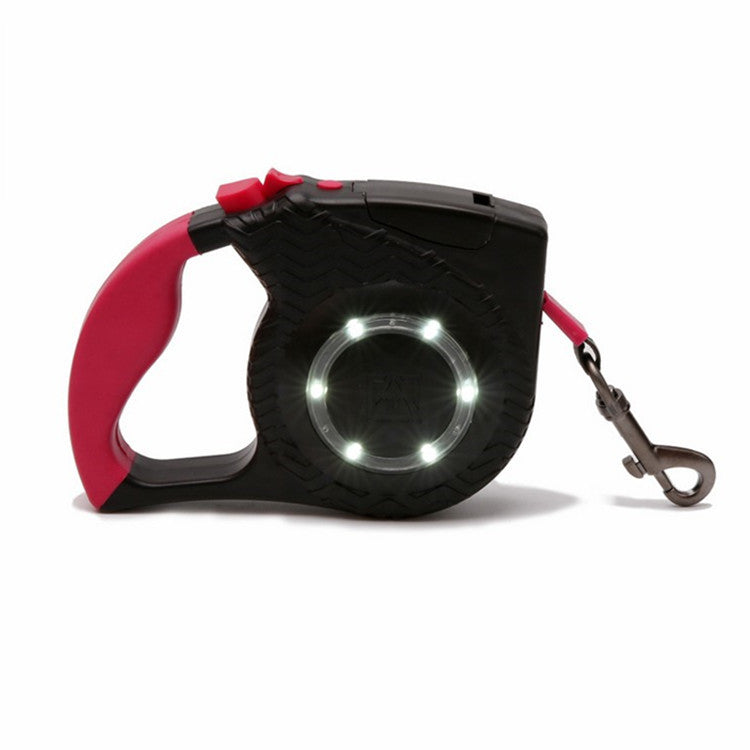 Retractable Dog Leash with Tethering Rope