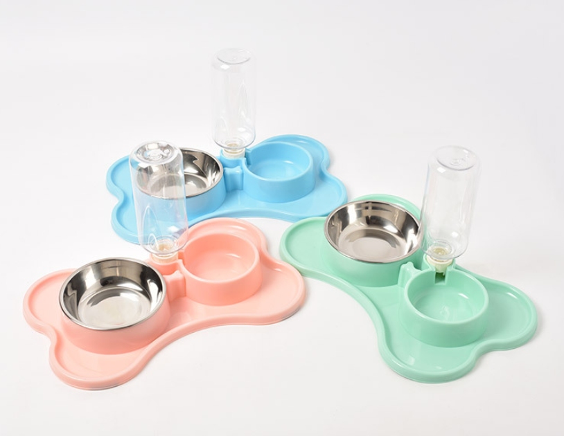 Automatic Dog Water Dispenser with Double Bowls